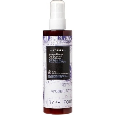 Овлажняващо масло за тяло в спрей форма Лавандулов цвят , Korres Lavender Blossom Body Butter Spray 250ml