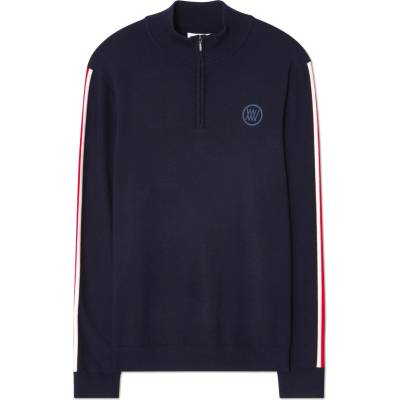 We Norwegians Мъжки вълнен пуловер We Norwegians FreeBird ZipUp Wool jumper - Navy Blue - размер XL (005-6422-0214)