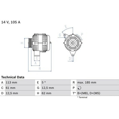 Alternátor BOSCH 0 986 048 791