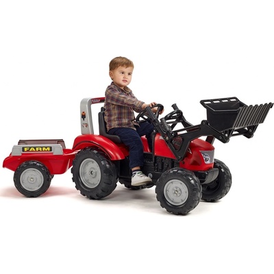 Falk FALK Šlapací traktor McCormick s nakladačem a vlečkou FA-3020AM