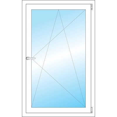 Okna Hned Plastové okno 1200 x 750 mm bílé otevíravé a sklopné pravé