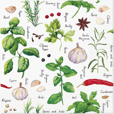 TaT Obrúsky Spices and Herbs 33x33cm