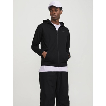 Jack & Jones Cloud na zip s kapucí černá