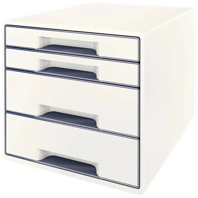 Leitz Zásuvkový box WOW CUBE 4 zásuvky bílá/šedá 52132001