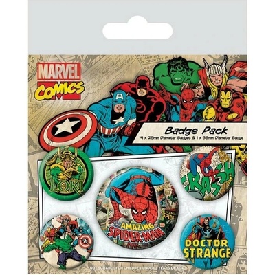 Odznaky set Marvel Retro - Spider-Man