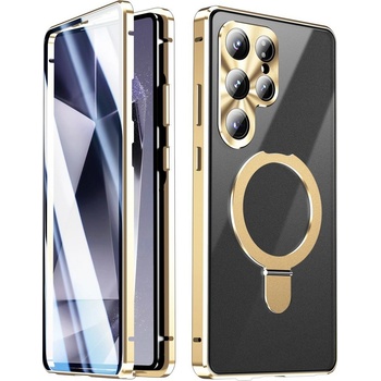 Samsung Магнитен Калъф за Samsung Galaxy S26 Ultra - Матов PC гръб, Стойка, Метална рамка, Интегрирана защита на камерата, Вкл. Протектор - 5 Цвята