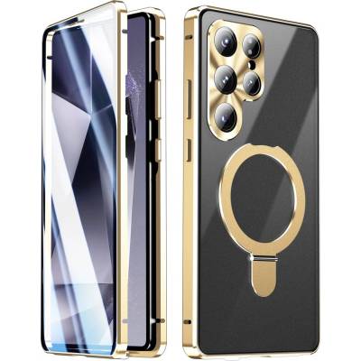 Samsung Магнитен Калъф за Samsung Galaxy S26 Ultra - Матов PC гръб, Стойка, Метална рамка, Интегрирана защита на камерата, Вкл. Протектор - 5 Цвята