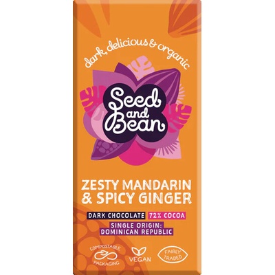 Seed & Bean BIO hořká mandarinka a zázvor 75 g