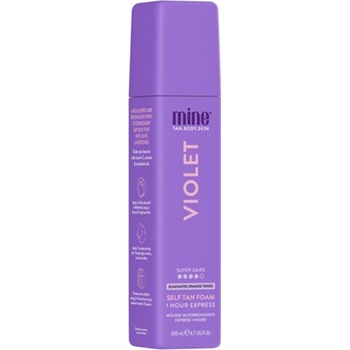 Minetan Samoopalovací pěna pro tmavě hnědé opálení s olivovým podtónem Violet (Self Tan Foam) 200 ml
