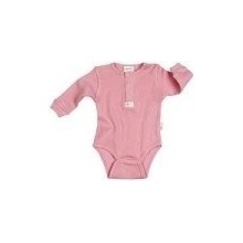 Body dlouhý rukáv žebro růžové G-mini