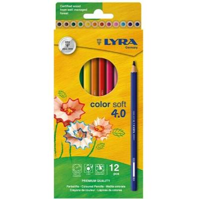 Color Soft 4 0 farebná ceruzka extra mäkká žiarivé jemné farby sada 12 kusov 2421120
