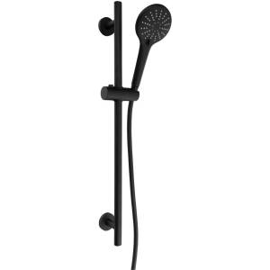 SAPHO - Душ слушалка, комплект пръти и маркучи, 2 дюзи, черен мат SC515 (SC515)