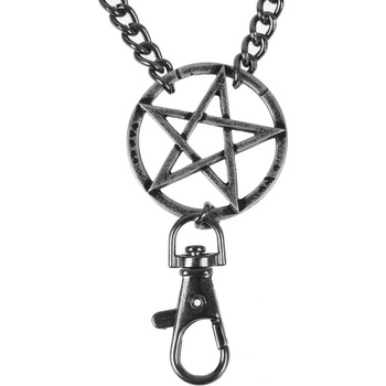 Image 1 of Leather & steel fashion Колие Pentagram - LSF6 2