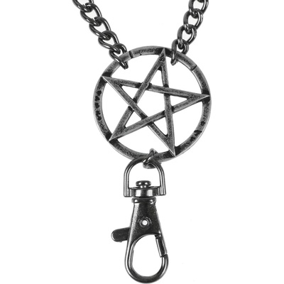 Leather & steel fashion Колие Pentagram - LSF6 2
