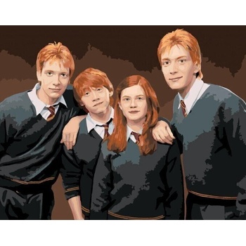 Zuty Рисуване по номера Фред, Джордж, Рон и Джини Уизли (Хари Потър) (M10-050-040-606362)