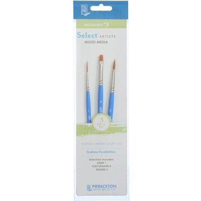 Princeton Artist Brush Selectartiste Multi-Technique 3 Комплект четки 3 бр (P3750SET103)