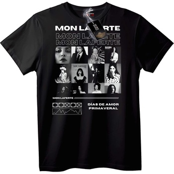 NOONEBRAND Тениска Mon Laferte Пролетни дни на любовта - 2XL, Black