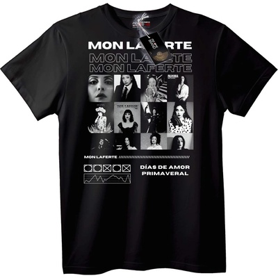 NOONEBRAND Тениска Mon Laferte Пролетни дни на любовта - 2XL, Black