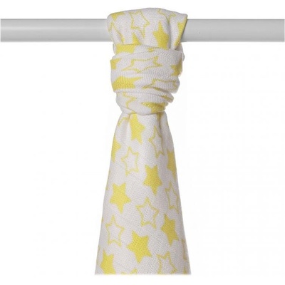 Kikko Bambusové osušky 90x100 cm Little Stars Lemon