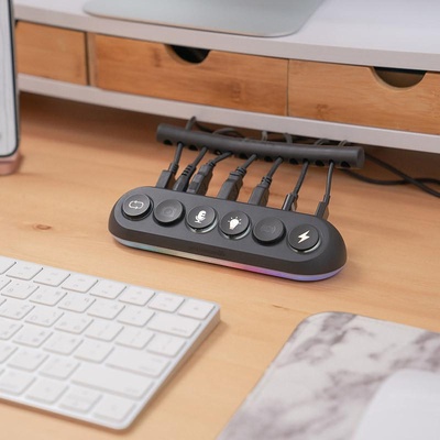 Streamplify USB hub Streamplify HUB DECK 5, 5 ports, USB 3.0, RGB (TVSP-007)