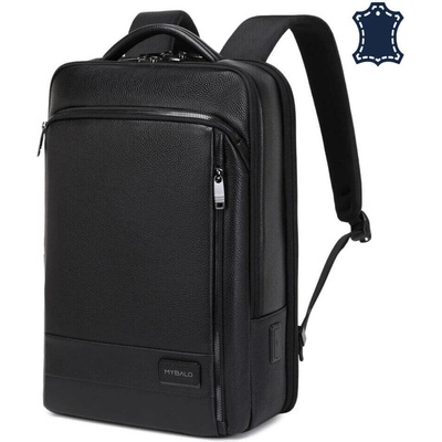 MYBALO Zante Kožený business batoh na notebook 15,6” 186 černý