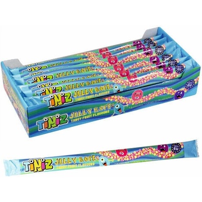 TiNiZ Jelly Rope dražé ovocné želé v cukru 26 g