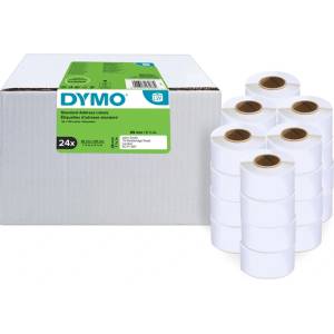 DYMO Етикети за адресиране 28 x 89 мм перм бели, 24 бр (S0722360)