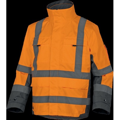 Delta Plus NEPREMOKOVÁ bunda TARMAC Fluo oranžová-Sivá
