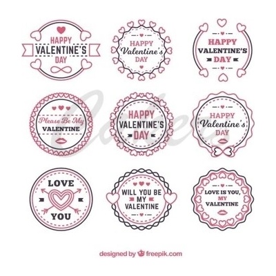 Sugar Stamp Pusinky předtištěné předlohy Valentýn Předtištěný arch č.10 Nápisy 1, pr 2,8 cm