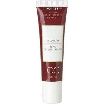 KORRES Хидратиращ CC крем Дива роза , среден цвят , Korres Wild Rose Colour Correcting Cream SPF30 Medium 30ml