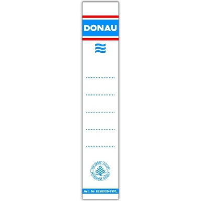 DONAU Резервен етикет за папка DONAU 50 mm 28x153 cm двустранен, бял U8350920-09PL (U8350920-09PL)