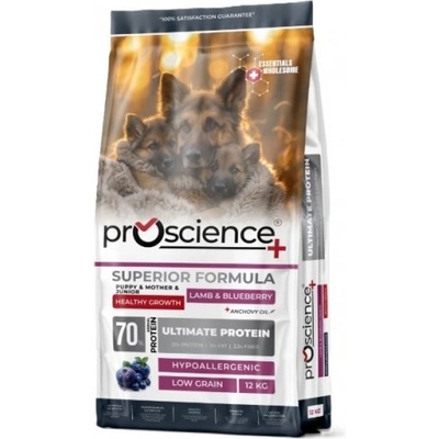 Proscience ProScience Dog Puppy Mother Junior - Lamb Blueberry - храна за кученца и майки от всички породи с агнешко и боровинки - 12 кг, Турция