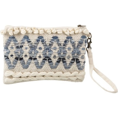 Modro-krémová kabelka do ruky Denim 25*17cm J-Line by Jolipa