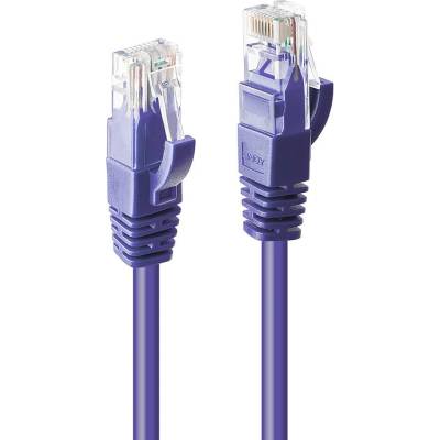 Lindy Пач кабел LINDY 48121, U/UTP, Cat. 6, 0.5m, лилав (LNY-48121)