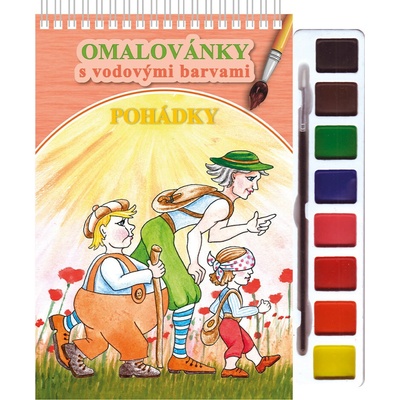 Rozprávky Omaľovánky s vodovými farbami a štetcom