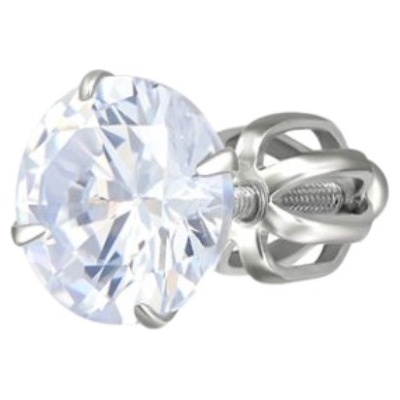 Olivie stříbrná náušnice na šroubek MIA 8755