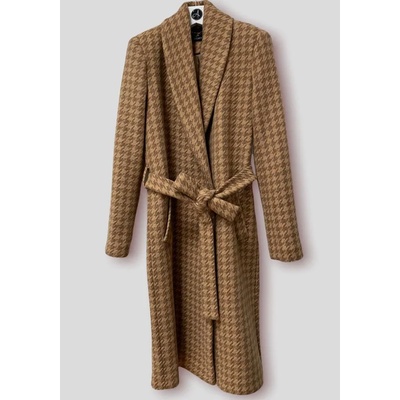 Radek's Collection Зимно дамско палто в цвят камел с колан 12105-844