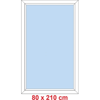 Soft Plastové okno 80x210 cm, FIX neotevíravé, Bílá levé