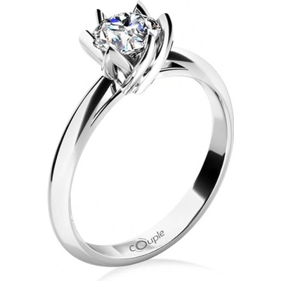 Couple prsten Lucille bílé zlato s výrazným zirkonem 6864240 0 1