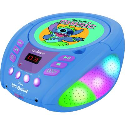 Svítící Bluetooth CD přehrávač Disney Stitch
