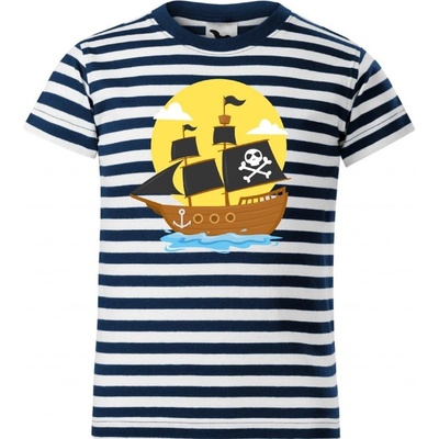 NakupTextil Sailor 805 tričko dětské s potiskem námořní modrá