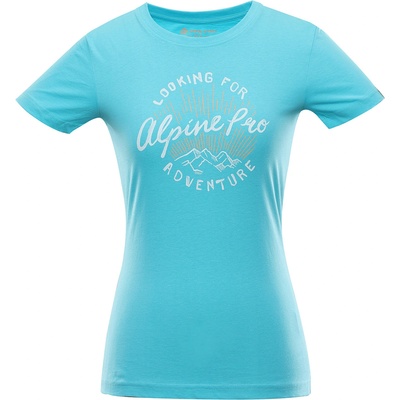 Дамска памучна тениска ALPINE PRO UNEGA 8 curacao вариант pg ALPINE PRO | Sin | ЖЕНИ | XS