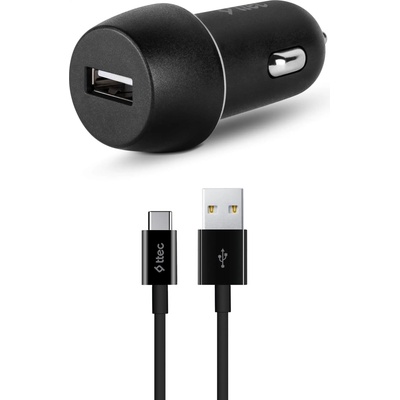 Ttec Зарядно за кола ttec - SmartCharger, USB-A, кабел USB-C, черно (8694470826271)