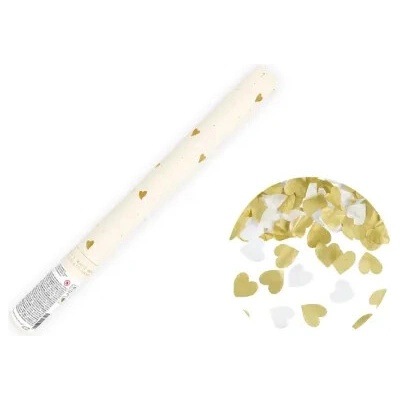 PartyDeco Konfety vystreľovacie so srdiečkami mix 35 cm