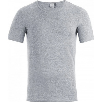 Promodoro pánské slim-fit triko na tělo melír E3081 šedá