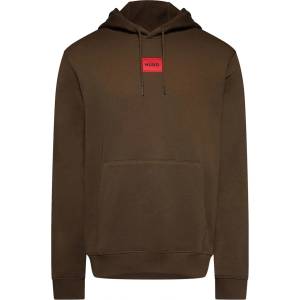 HUGO BOSS Суичър Hugo Daratschi Cotton Terry Hoodie with Logo Label - Brown