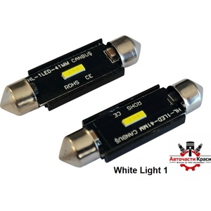  Крушки -Led- Сулфидни 12V 41mm Бели к-т -6100-41 ('264435)