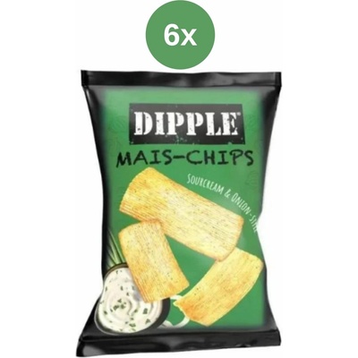 Dipple mais-chips sourcream & onion style 6 x 90 g