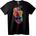 NOONEBRAND Тениска Наситен абстрактен портрет - 7XL, Black