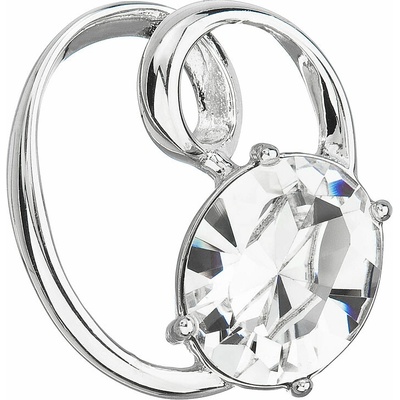 PAVONA Strieborný prívesok s krištálom Swarovski biely ovál 34228.1